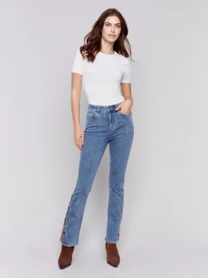 Embroidered Flare Pant