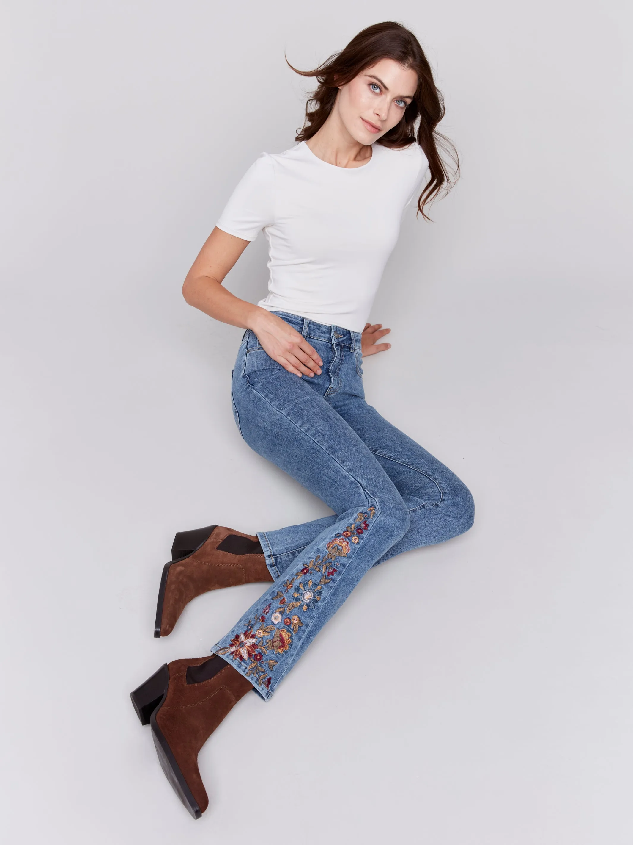 Embroidered Flare Pant