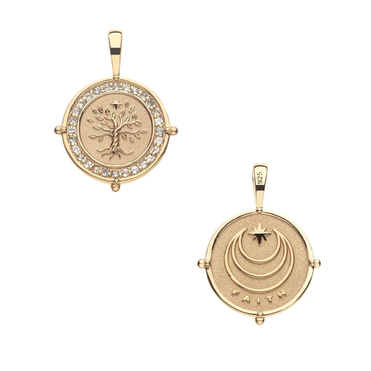 Faith Petite Embellished Coin Necklace