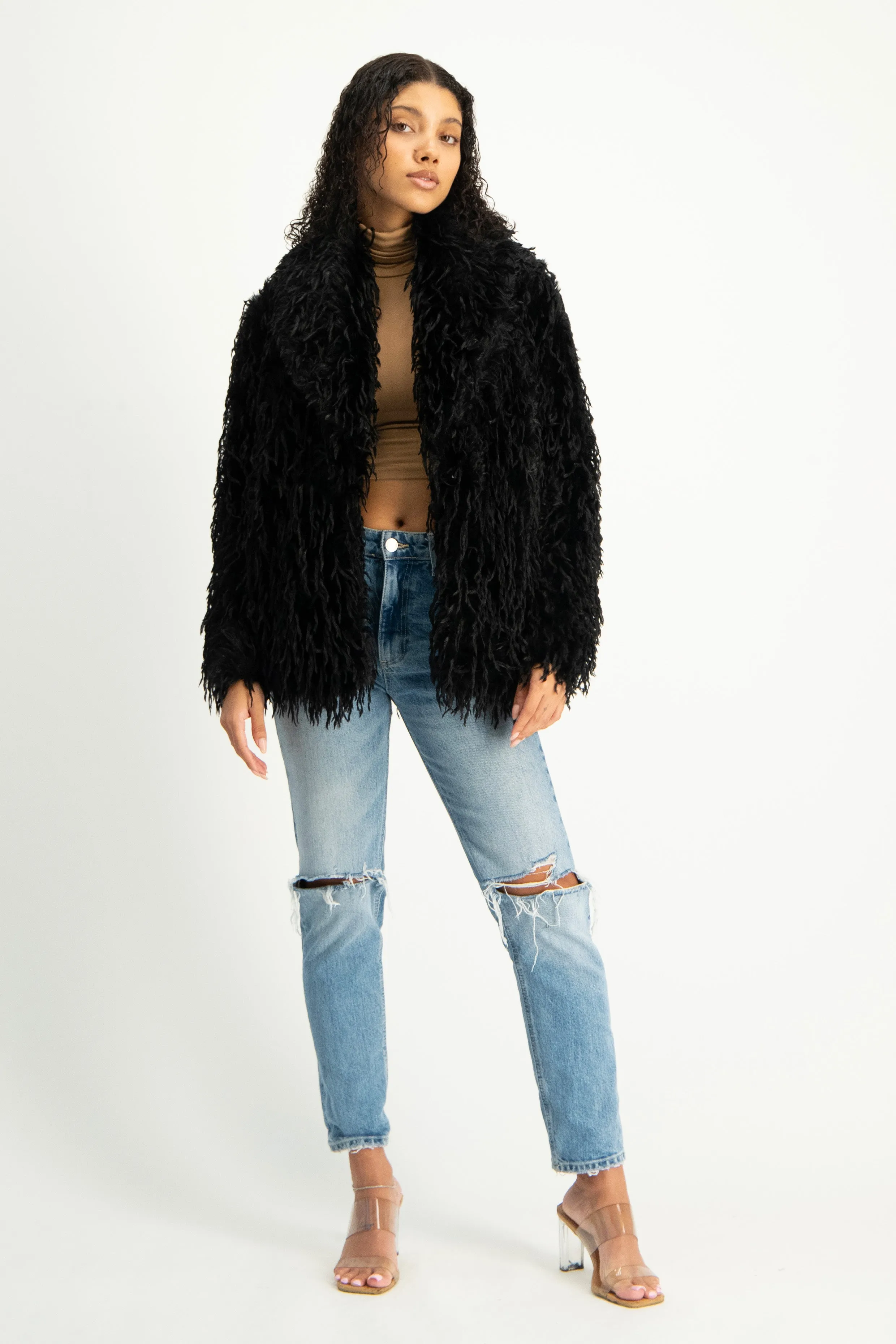 Fancy Faux Fur Coat