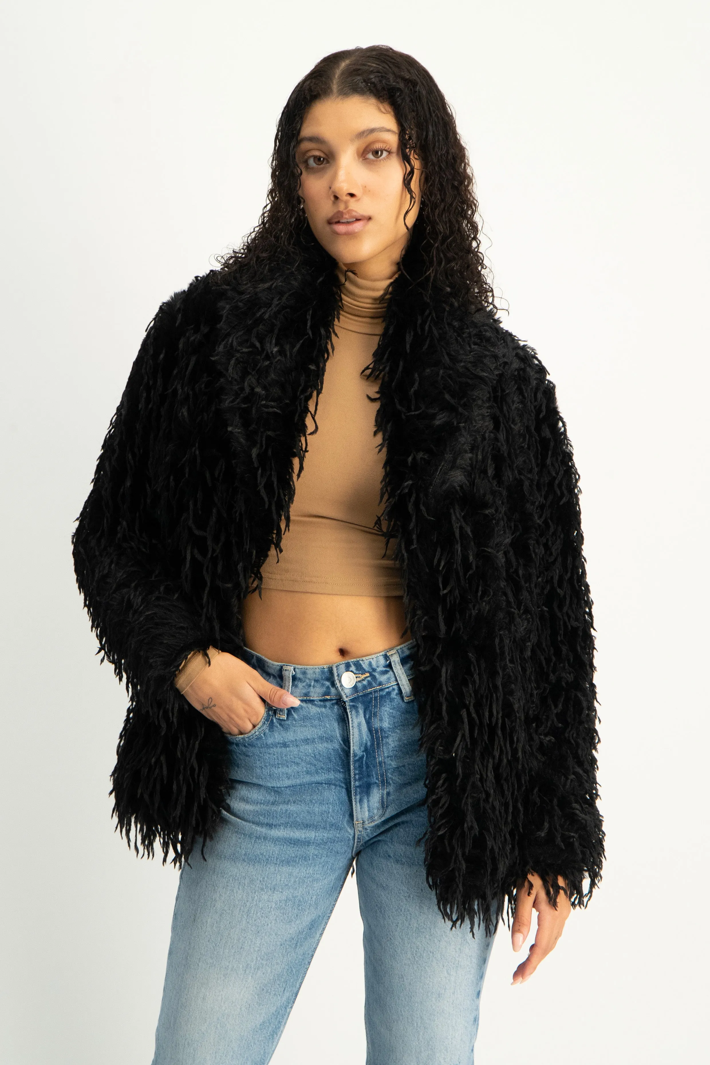 Fancy Faux Fur Coat