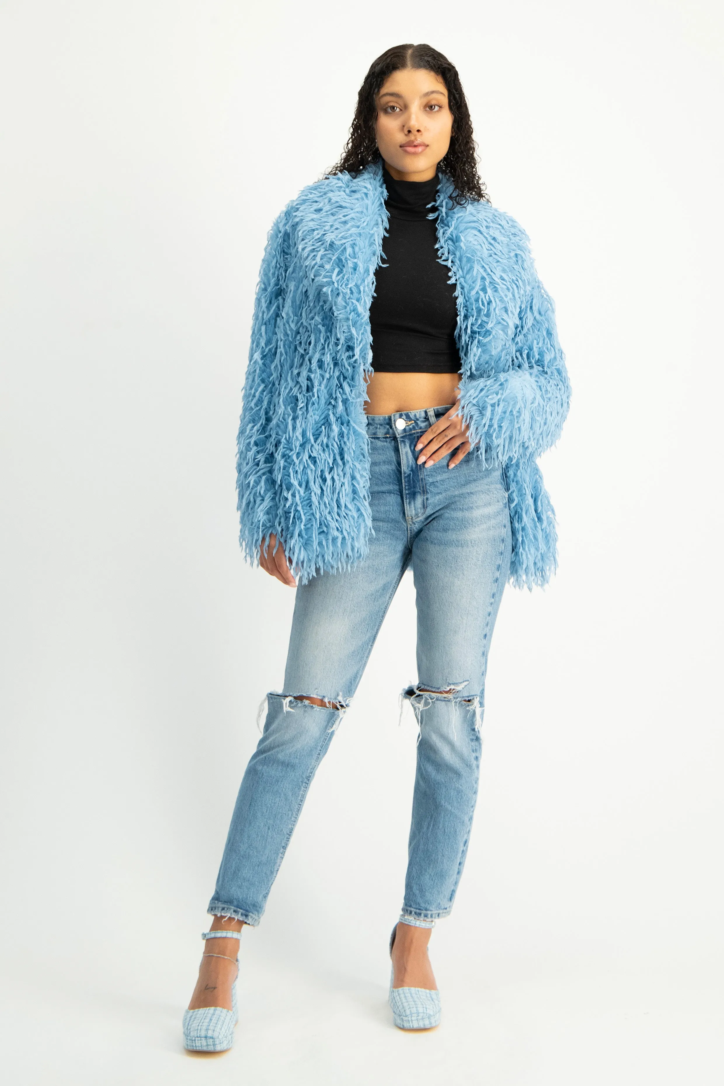 Fancy Faux Fur Coat