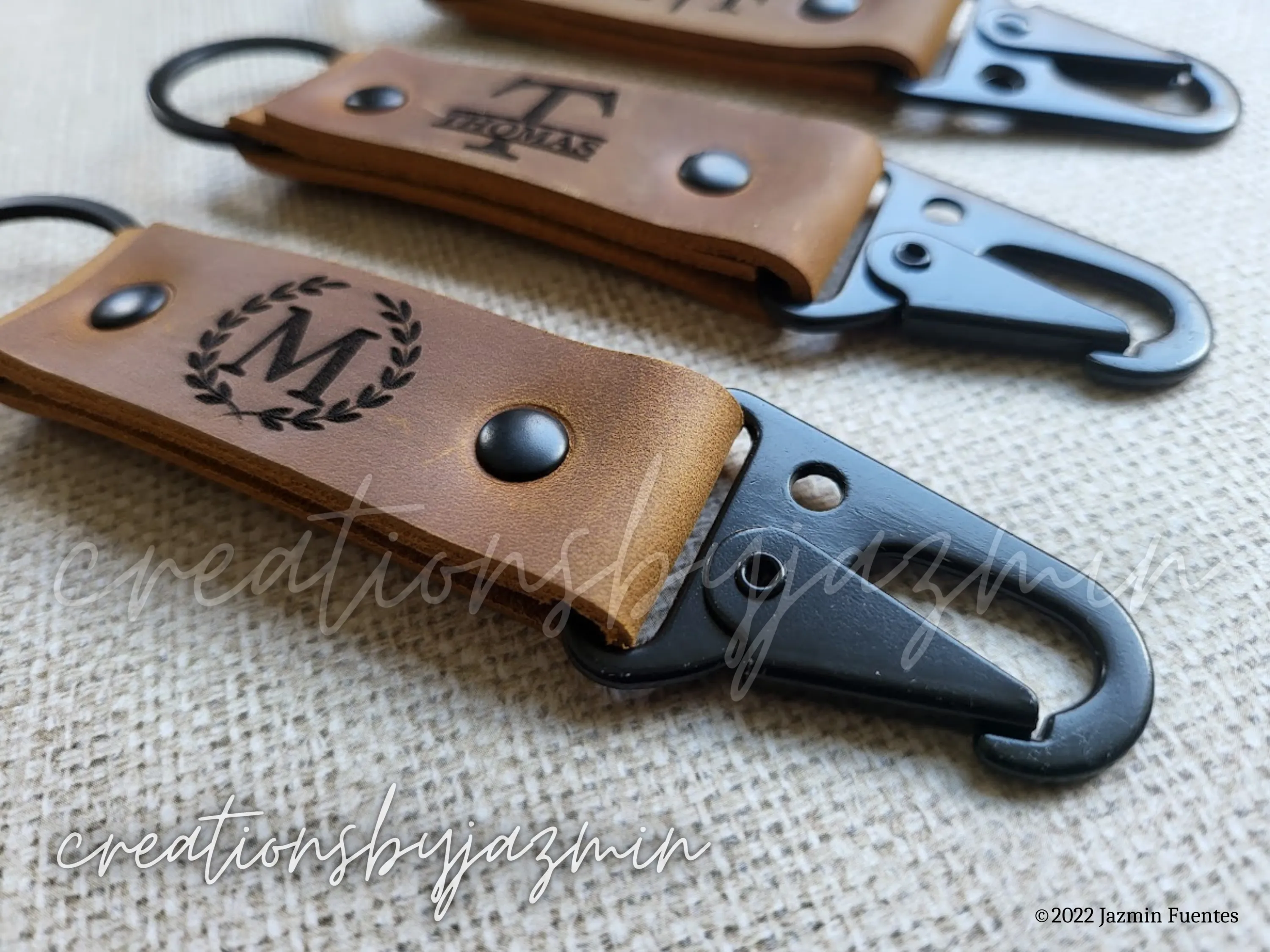 Father's Day Gift, Personalized Leather Keychain, Gifts For Dad, Husband Gift