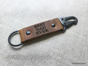 Father's Day Gift, Personalized Leather Keychain, Gifts For Dad, Husband Gift
