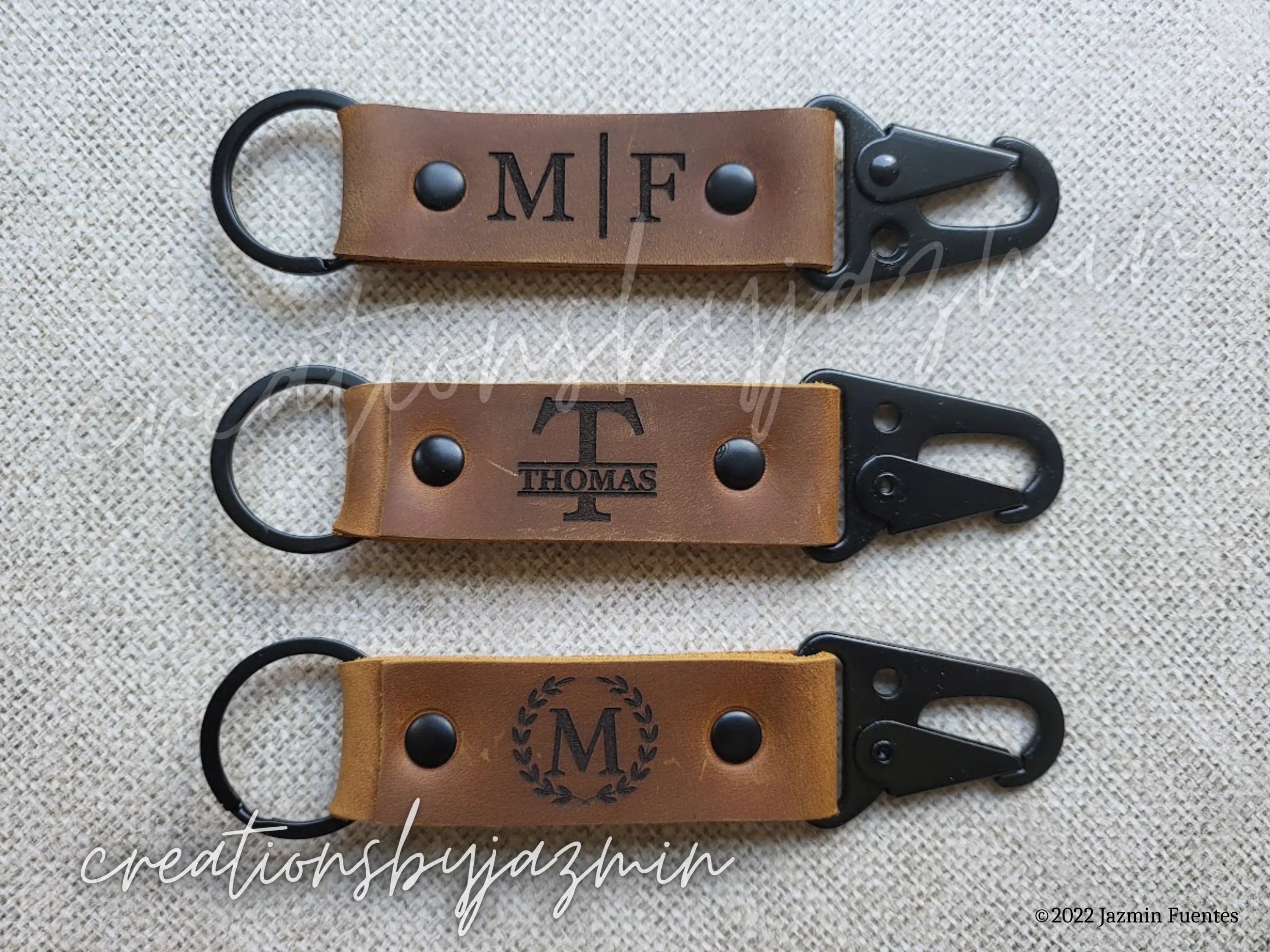 Father's Day Gift, Personalized Leather Keychain, Gifts For Dad, Husband Gift