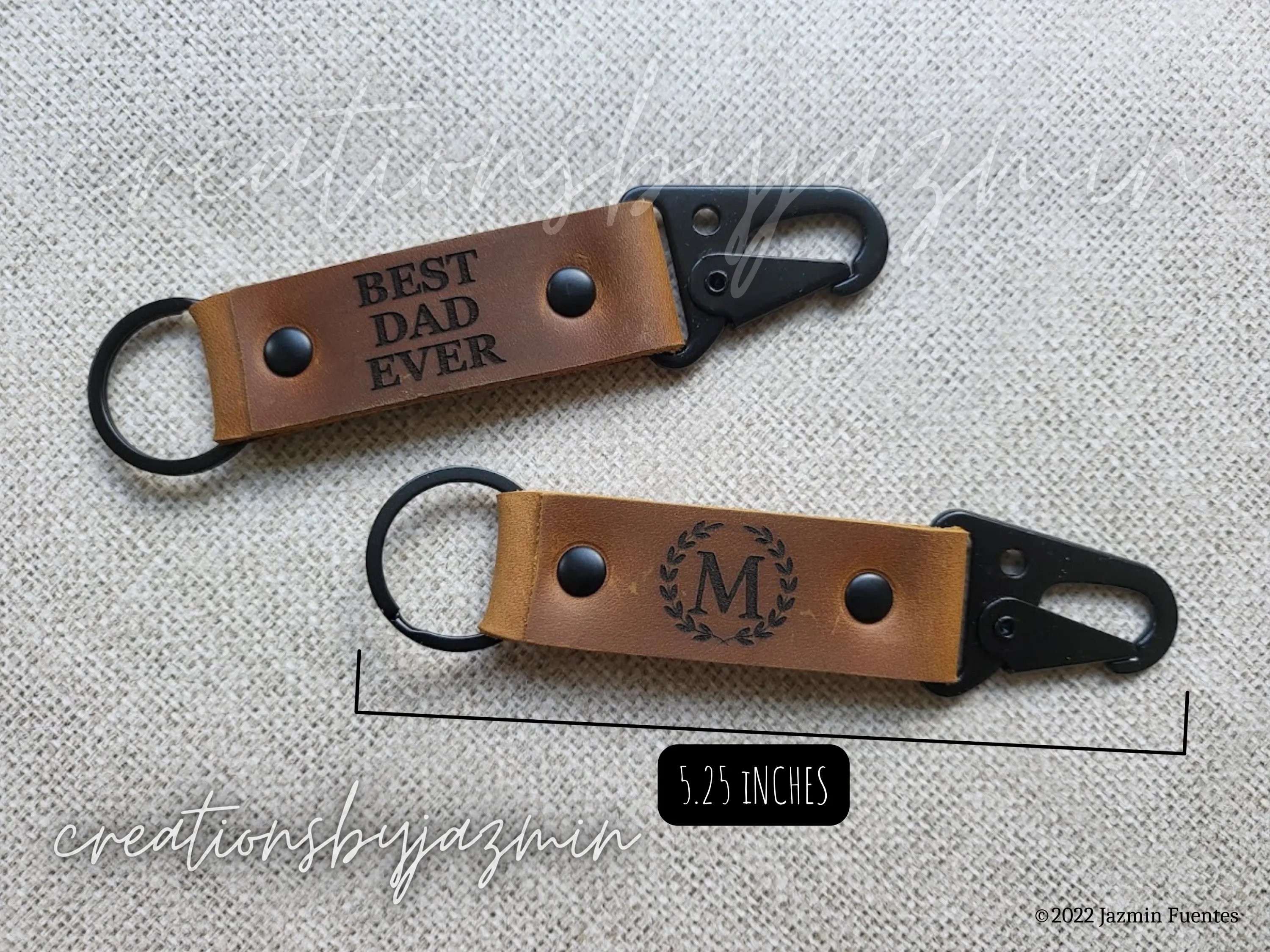 Father's Day Gift, Personalized Leather Keychain, Gifts For Dad, Husband Gift