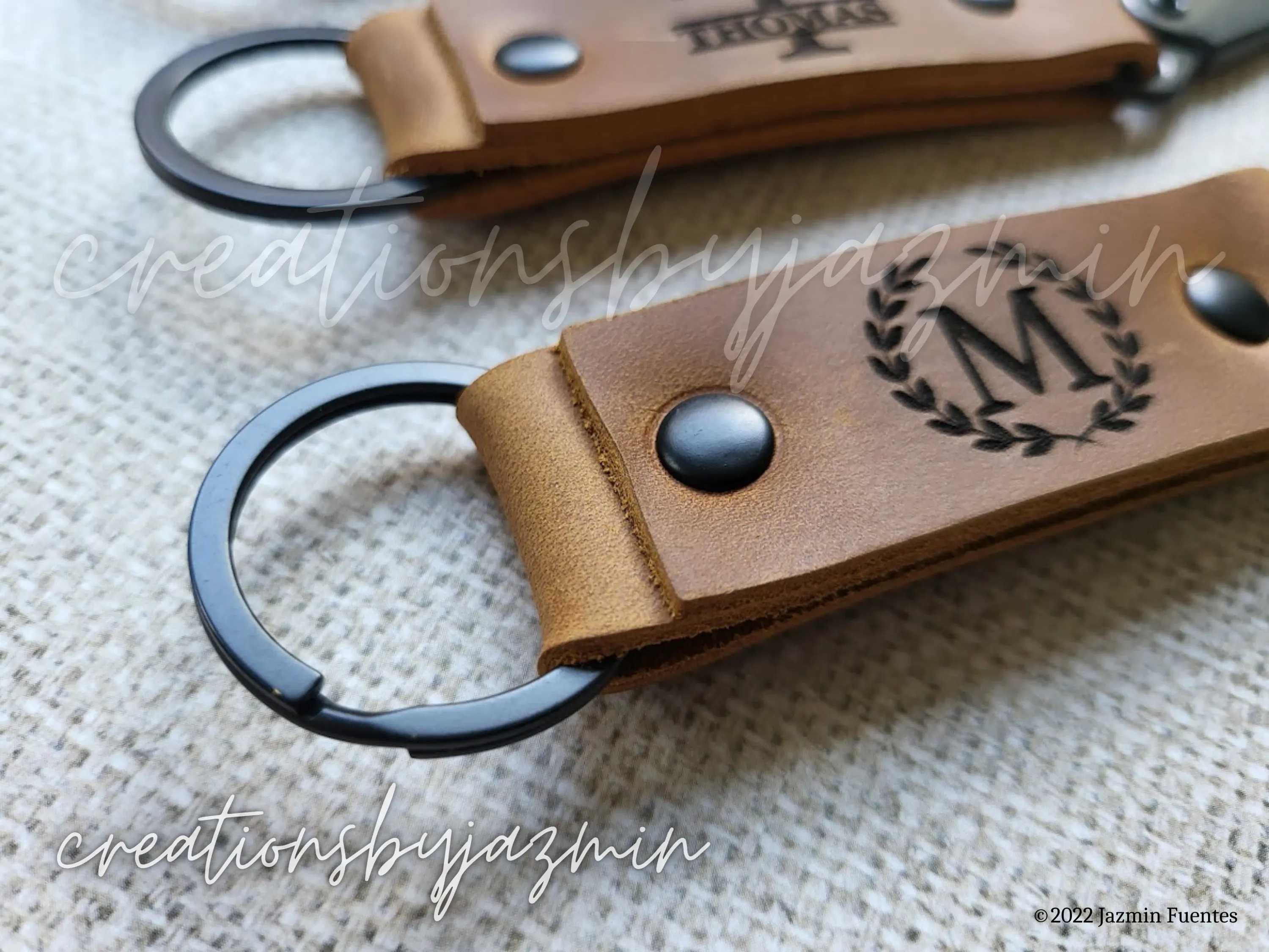 Father's Day Gift, Personalized Leather Keychain, Gifts For Dad, Husband Gift