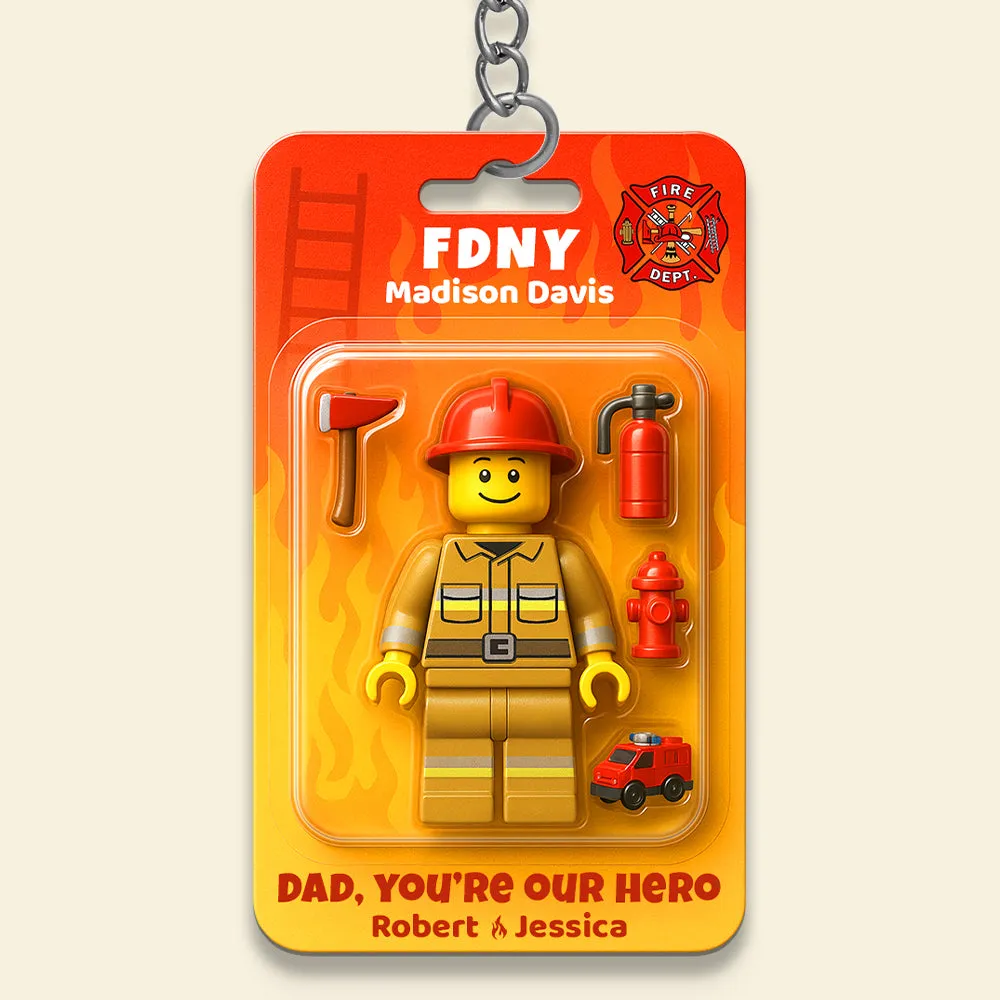 Firefighter Dad Keychain Personalized Gifts For Dad 01NADT250425