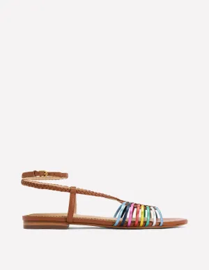 Flache Riemchensandalen-Arctic