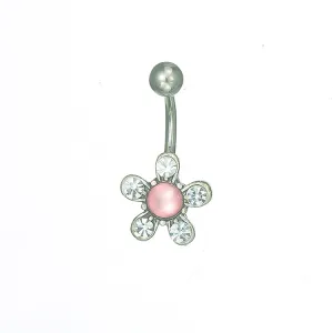 FW-BJ3-S/C/P Silver cry pink flower body jewelry