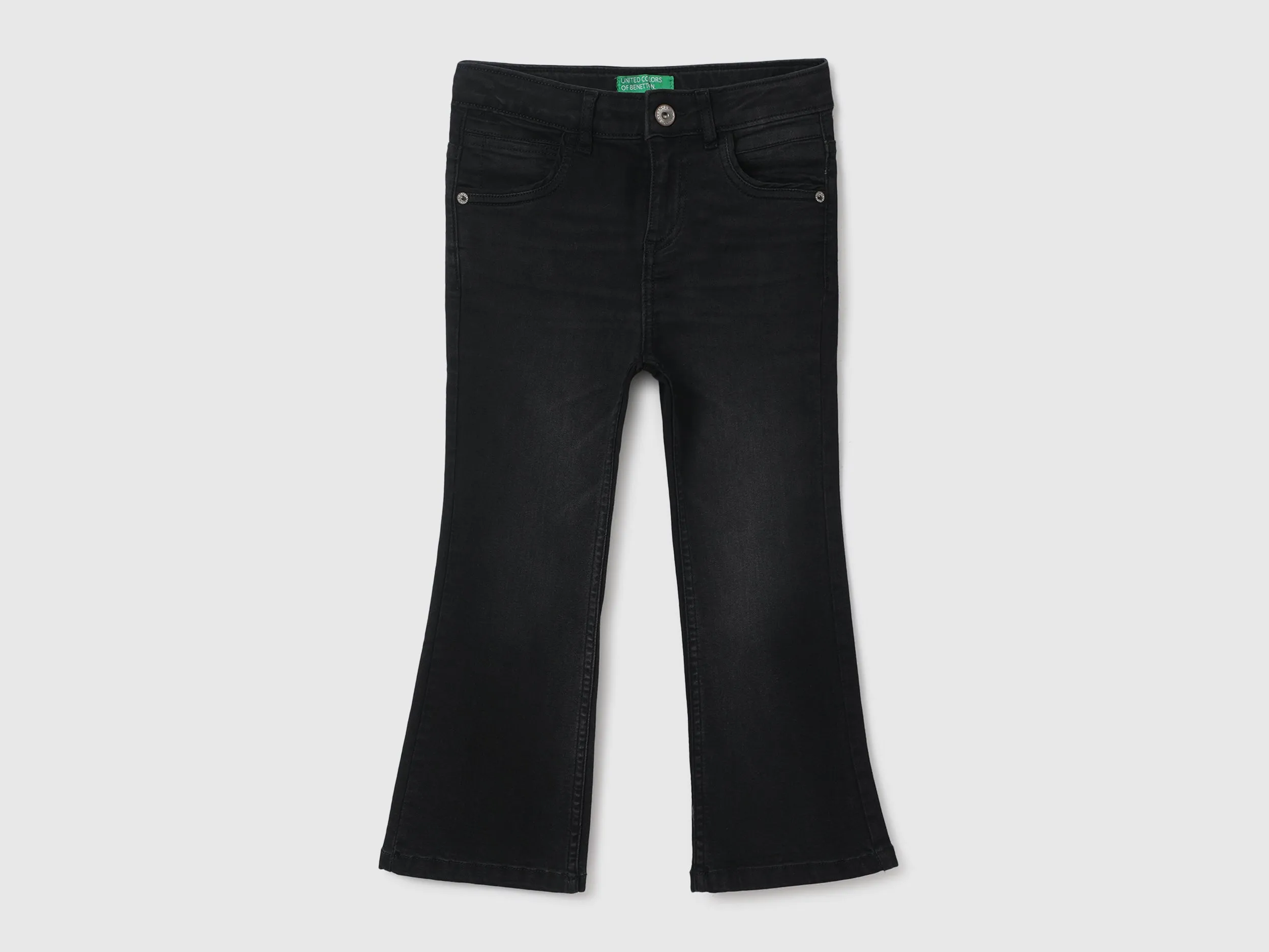 Girls Solid Bootcut Jeans