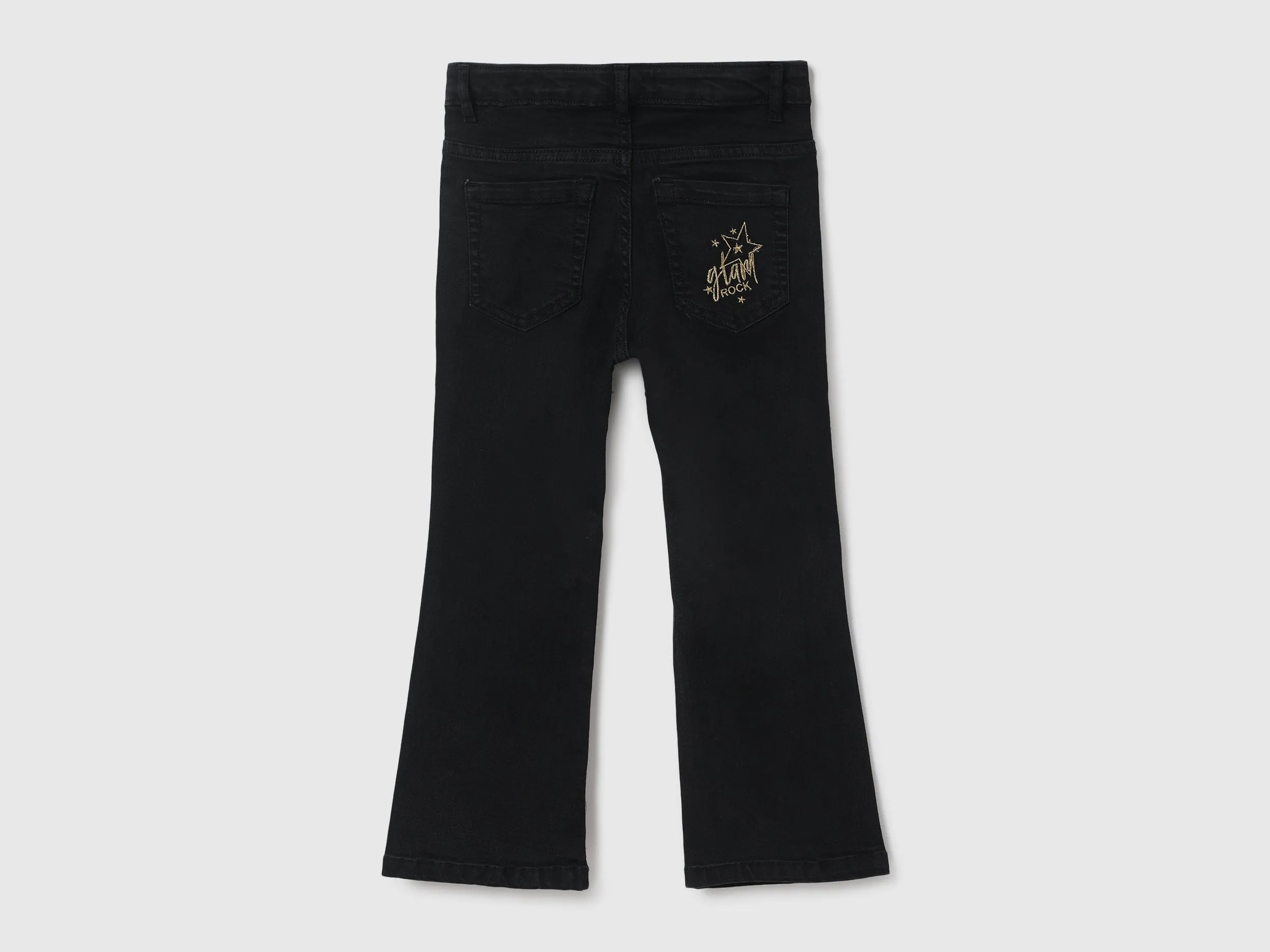 Girls Solid Bootcut Jeans