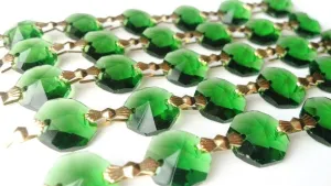 Green Chandelier Crystal Garland Yard