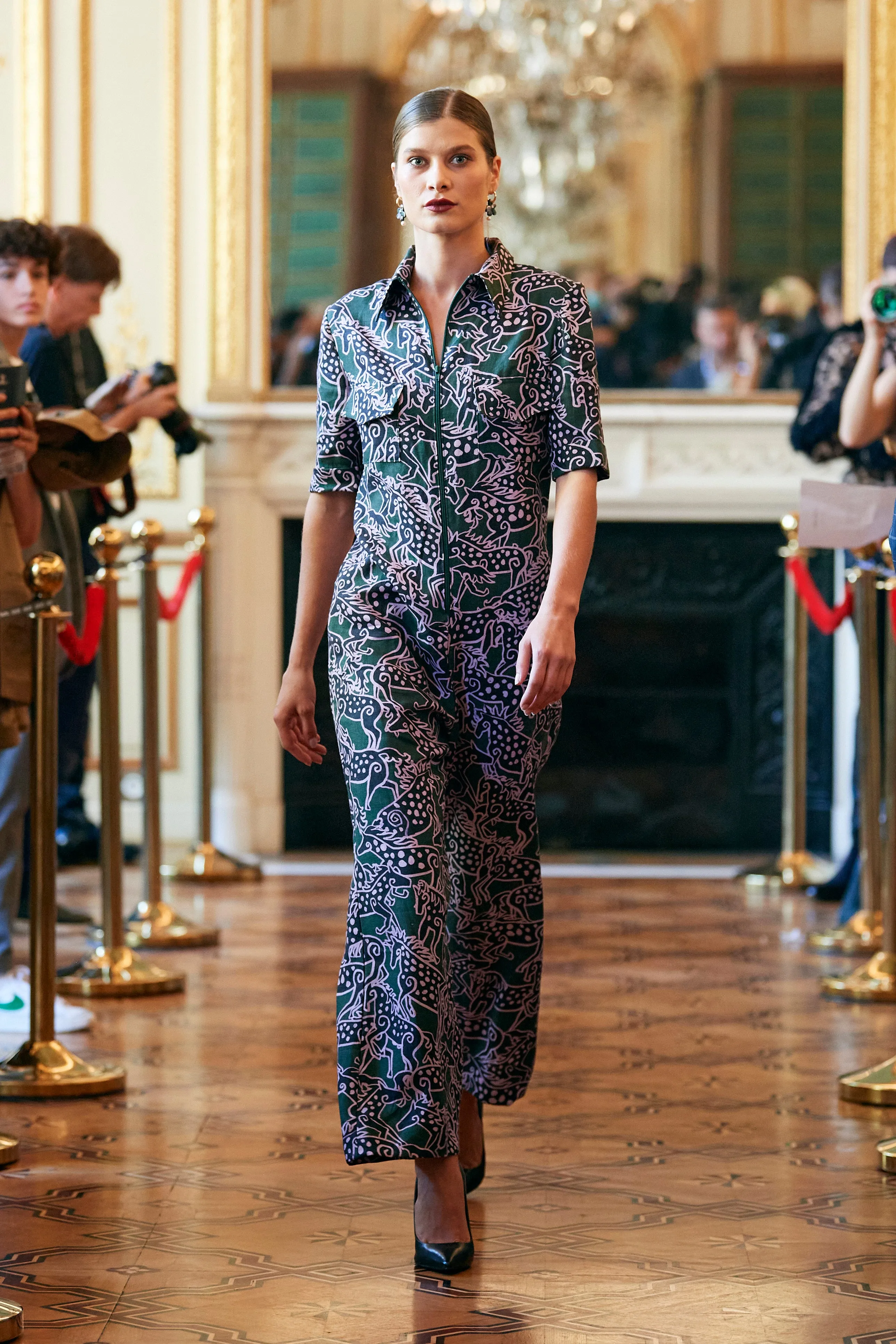 Green Horse Linen Boiler Suit