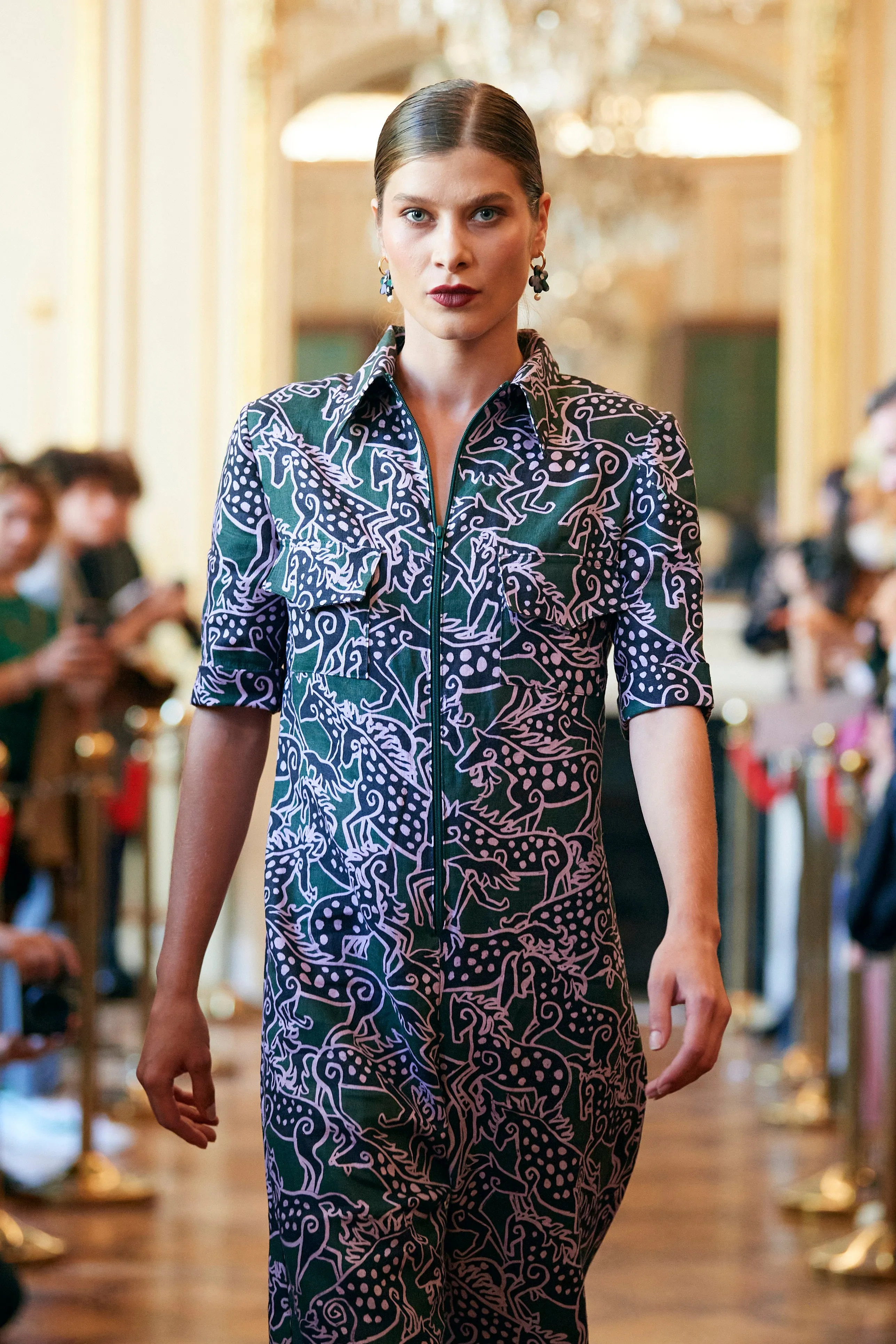 Green Horse Linen Boiler Suit