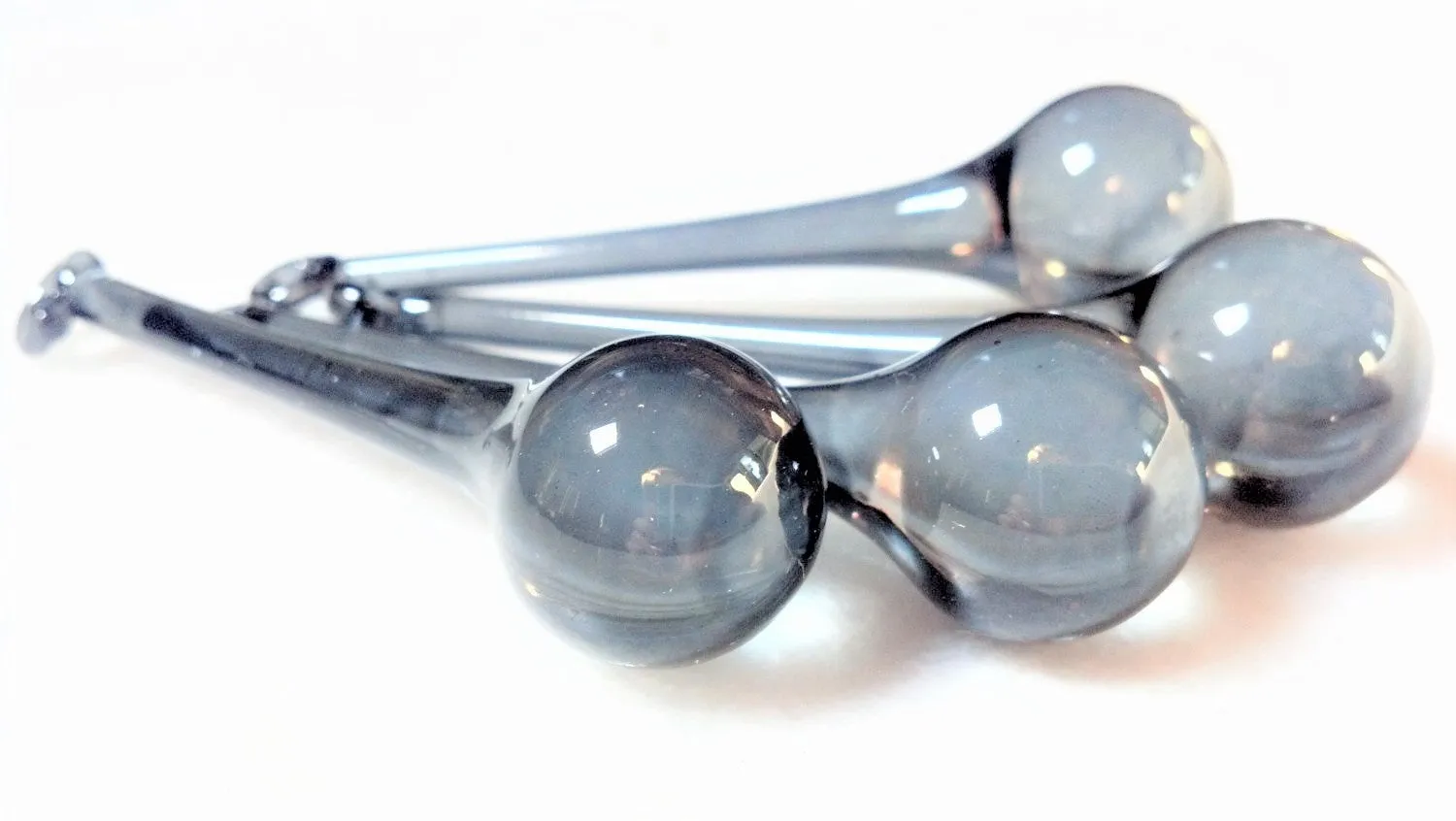 Grey 80mm Raindrop Chandelier Crystals, Pack of 5 Gray