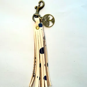 Heaven Inspired Leather Tassel Keychain