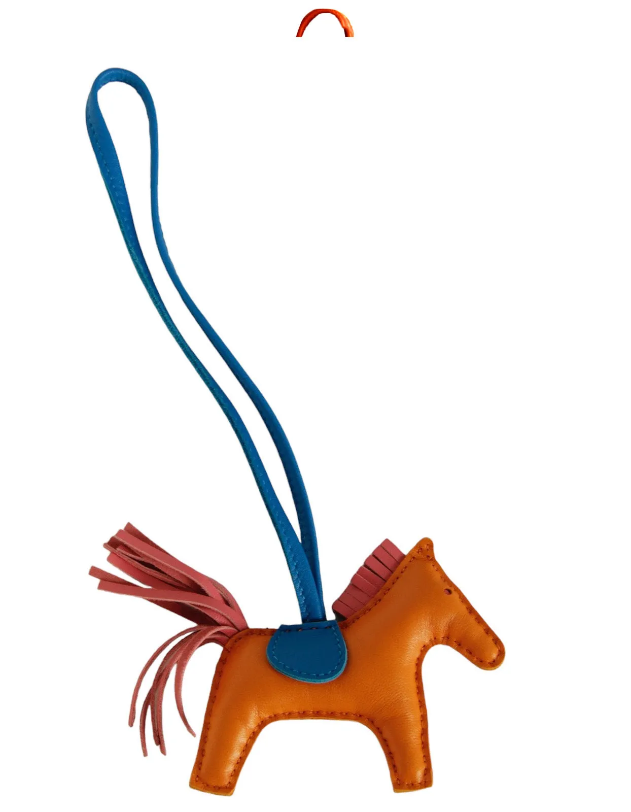 Hermes Orange PM Horse Bag Charm