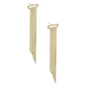 Herringbone Chandelier Earring 14K