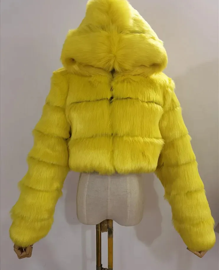 High-End Fox Fur Leather Coat – Luxury Thick Warm Fur for Ladies