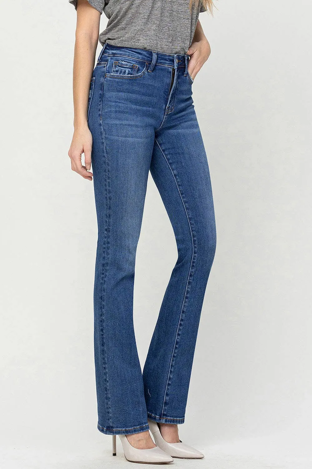 HIGH RISE BOOTCUT JEANS V3205: SHINING / 26