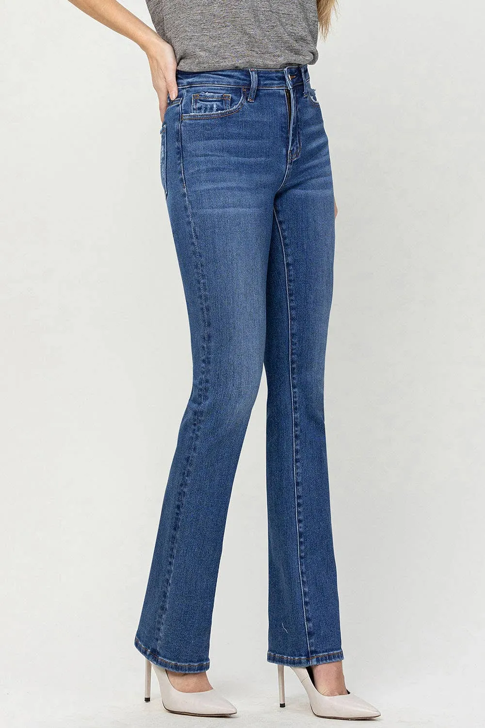 HIGH RISE BOOTCUT JEANS V3205: SHINING / 26