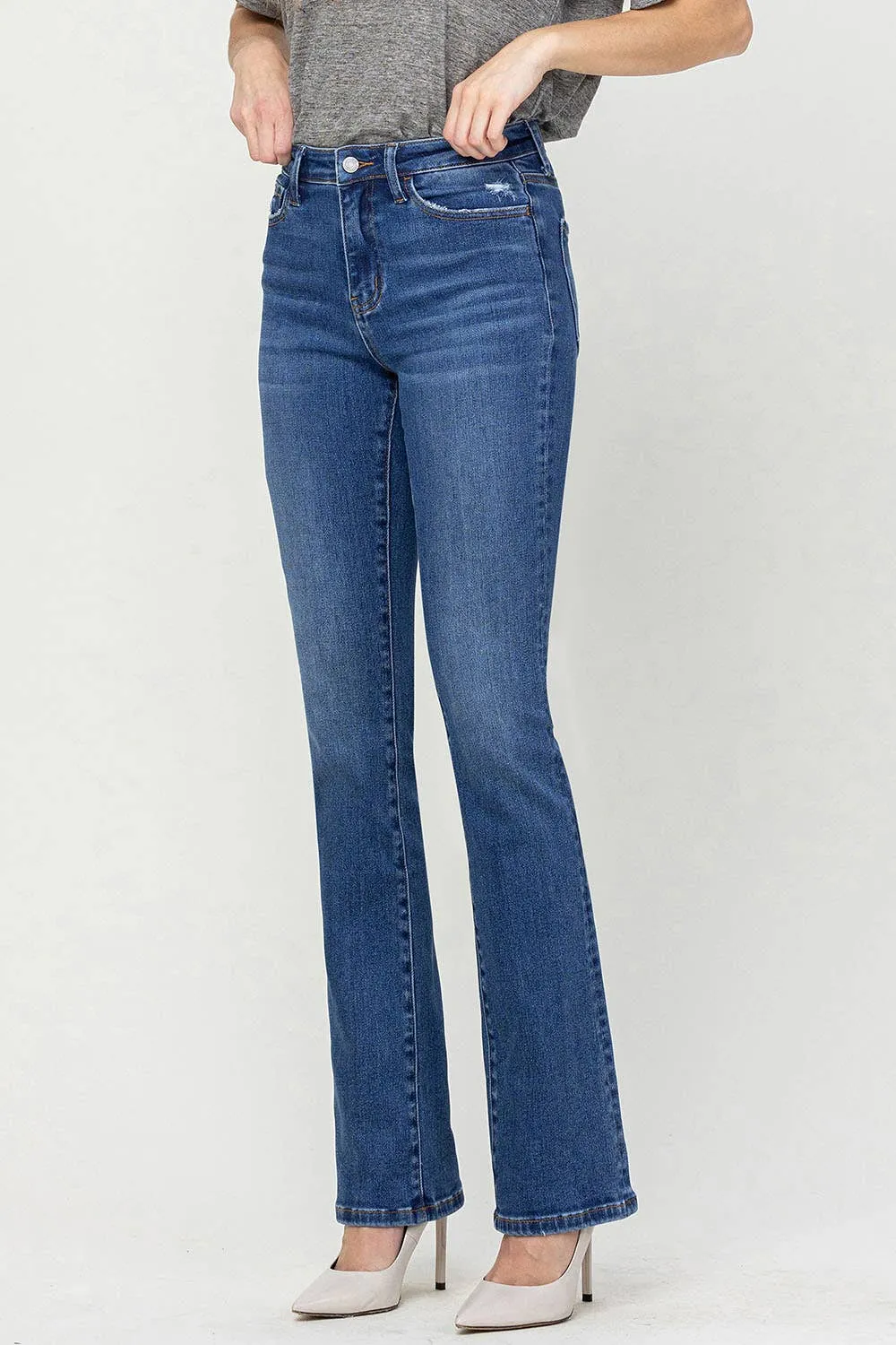 HIGH RISE BOOTCUT JEANS V3205: SHINING / 26