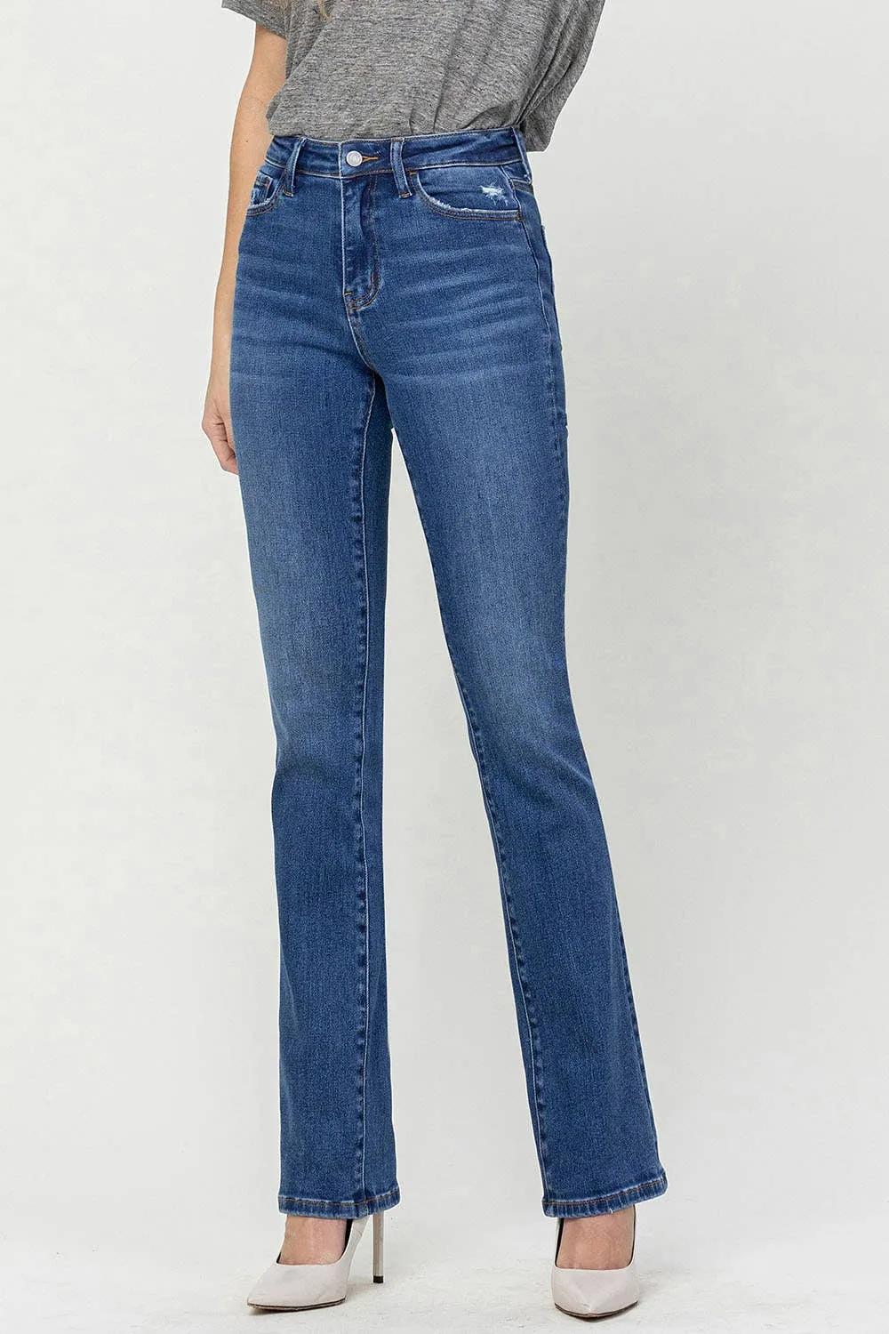 HIGH RISE BOOTCUT JEANS V3205: SHINING / 26