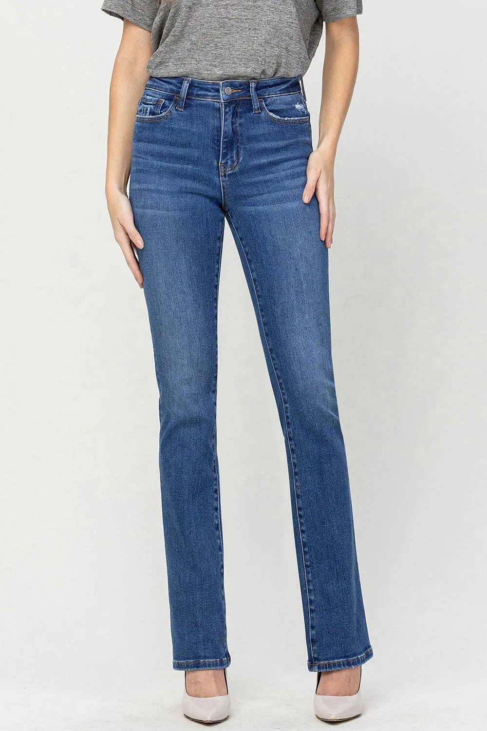 HIGH RISE BOOTCUT JEANS V3205: SHINING / 26