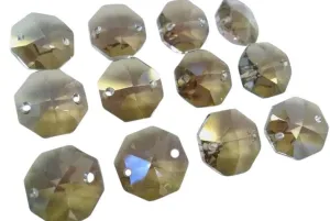 Honey 14mm Octagon Beads Chandelier Crystals 2 Holes