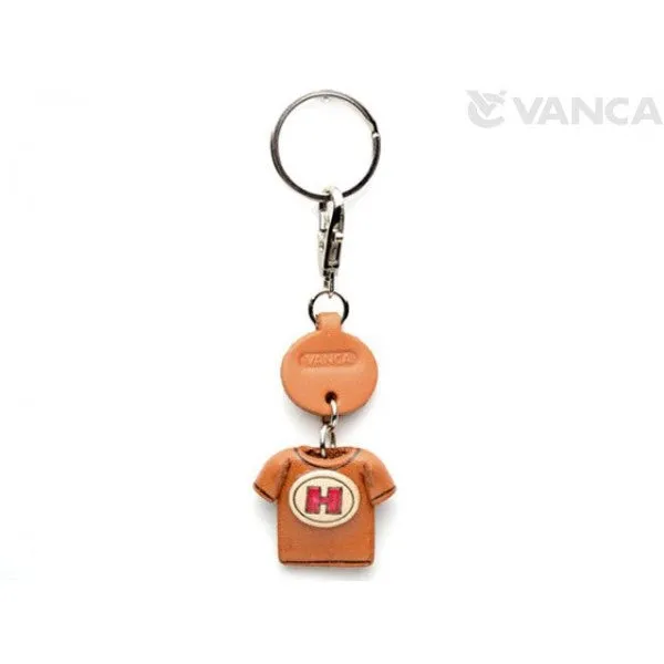 H(Red) Japanese Leather Keychains T-shirt