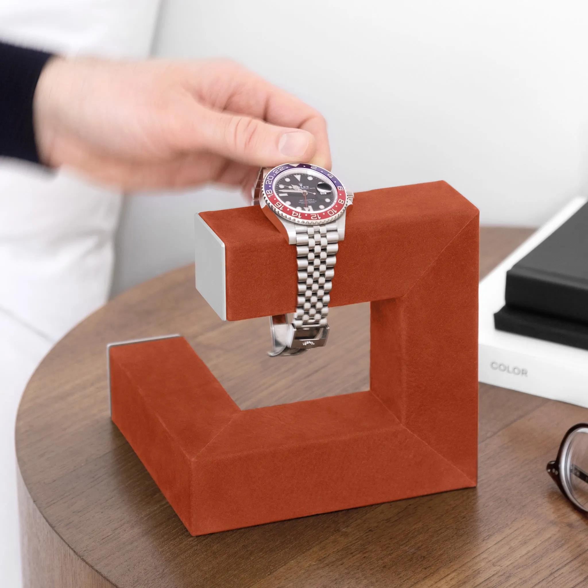 HUDSON DUO WATCH STAND - PIMENTO / GREY