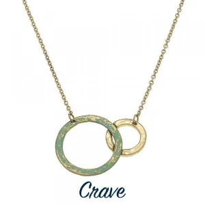 Interlocking metal circle necklace
