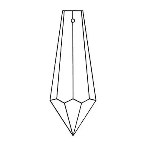 Iridescent AB Icicle Chandelier Crystals, Asfour Lead Crystal #401 38mm Pack of 5