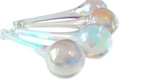 Iridescent AB Raindrop Chandelier Crystals, Pack of 5