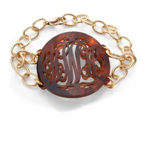 Isobel Monogram Bracelet on Greenwich Chain