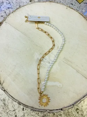 Jane Marie Sun Burst Charm Necklace