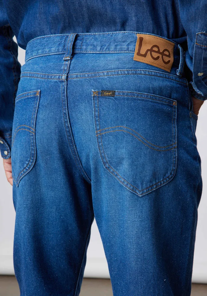 Jeans Hombre West Relaxed Straight Fit Mid Worn Bolton