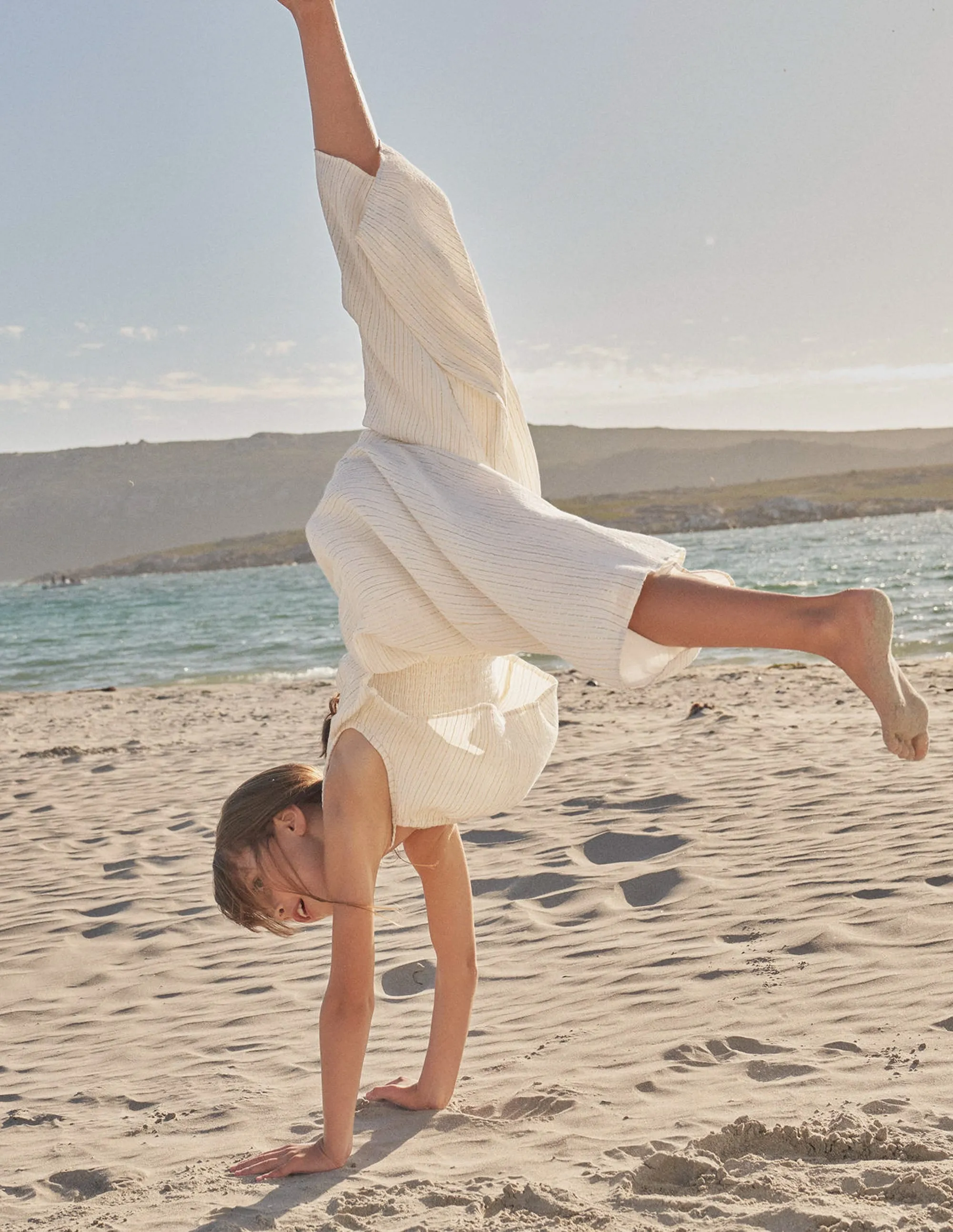 Jumpsuit mit weitem Bein-Naturweiß
