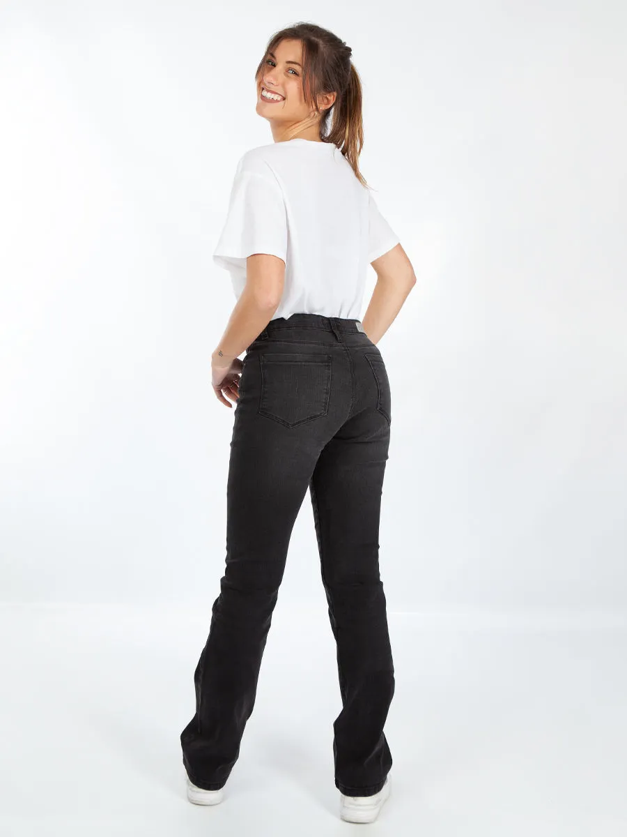 JUNE Black - Jeans Femme Bootcut Stretch