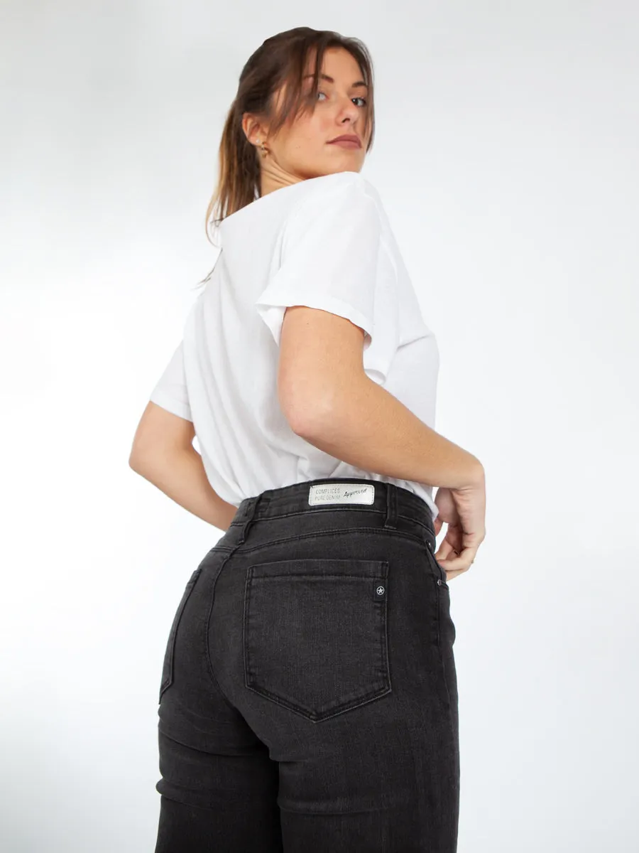 JUNE Black - Jeans Femme Bootcut Stretch