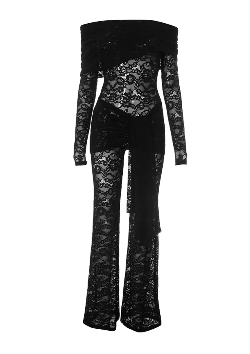 Kat Black Lace Jumpsuit