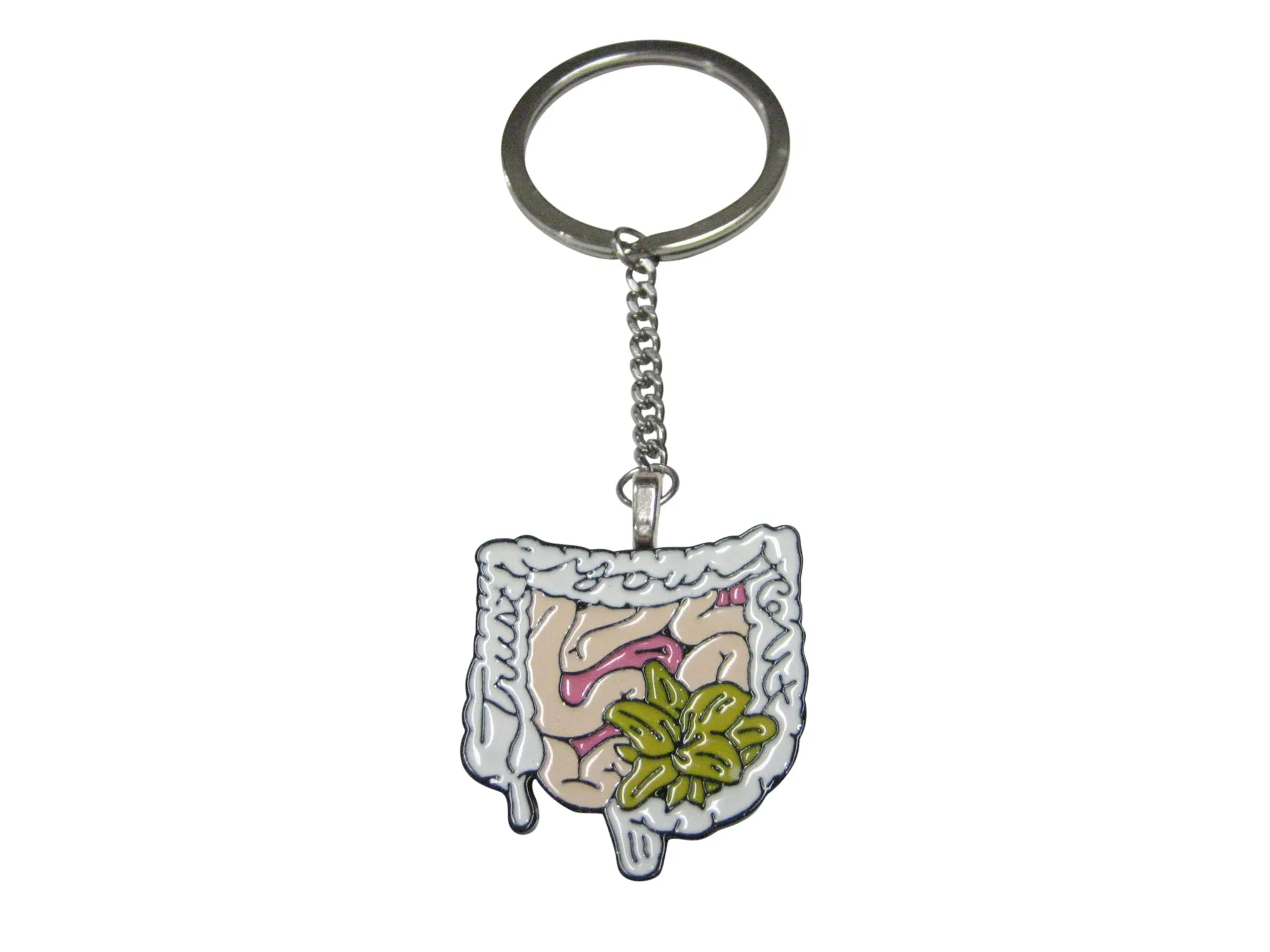 Large Trust Your Gut Pendant Keychain