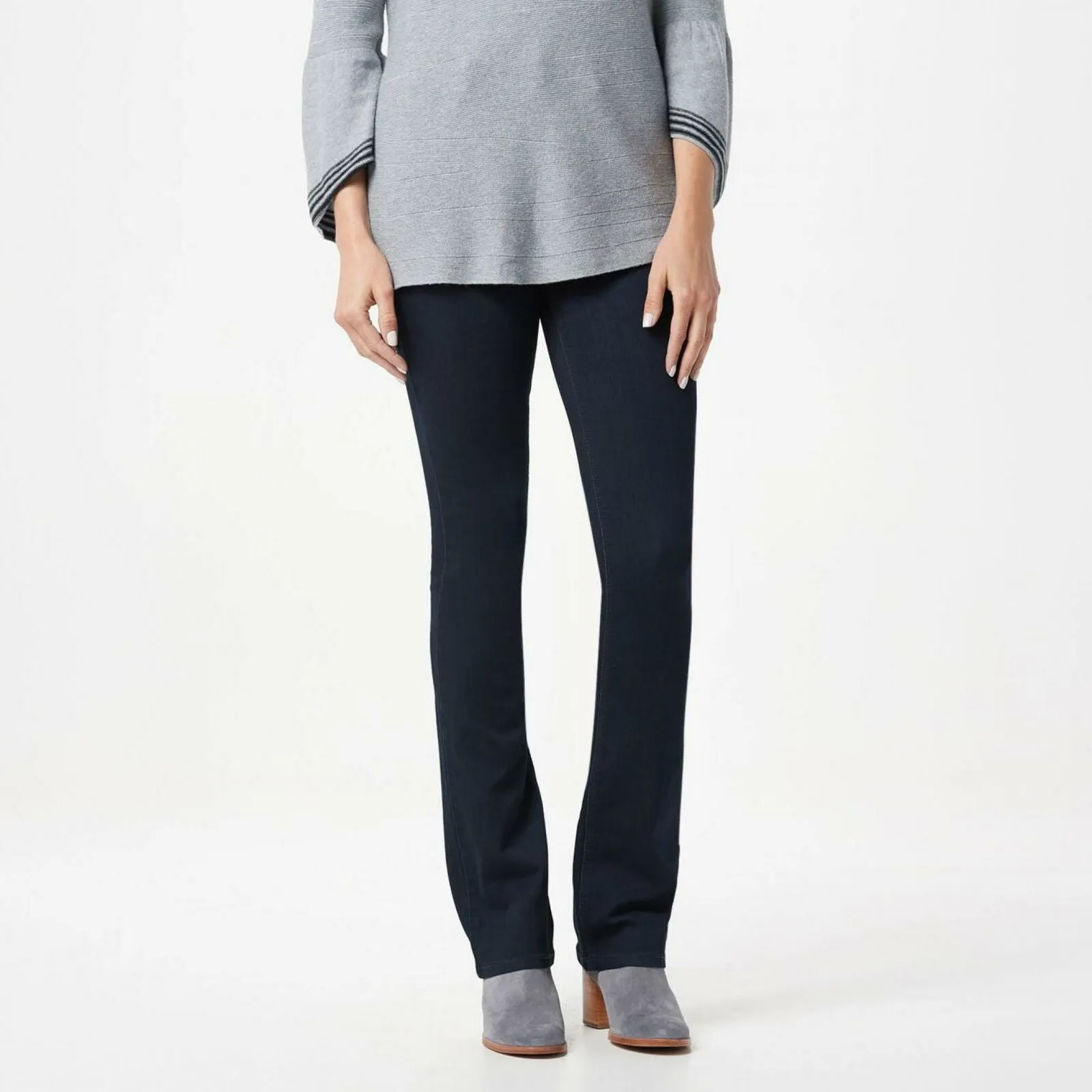 Laurie Felt Women's Tall Silky Denim Pull On Baby Bell Jeans