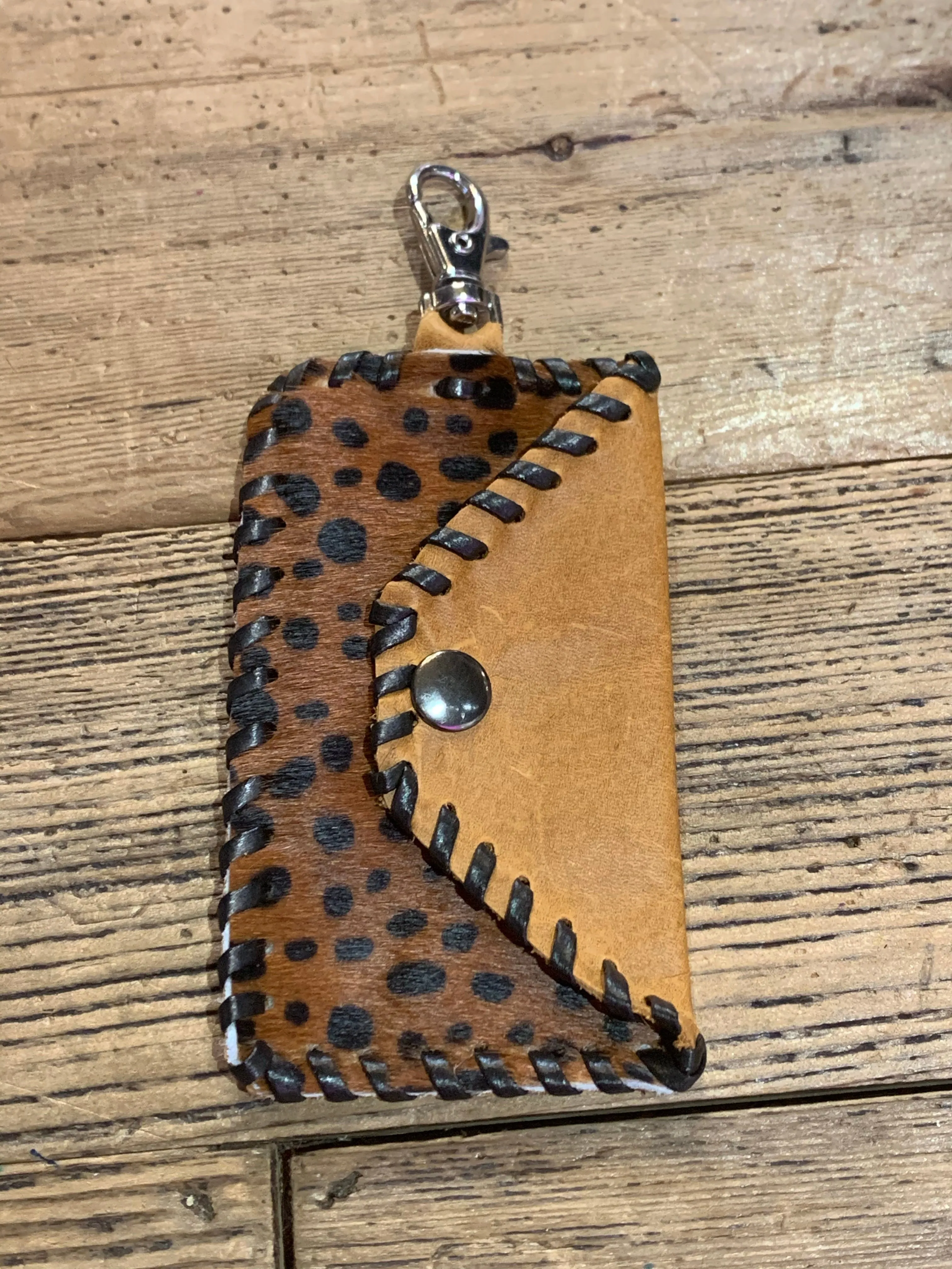 Leather Keychain Card Holder