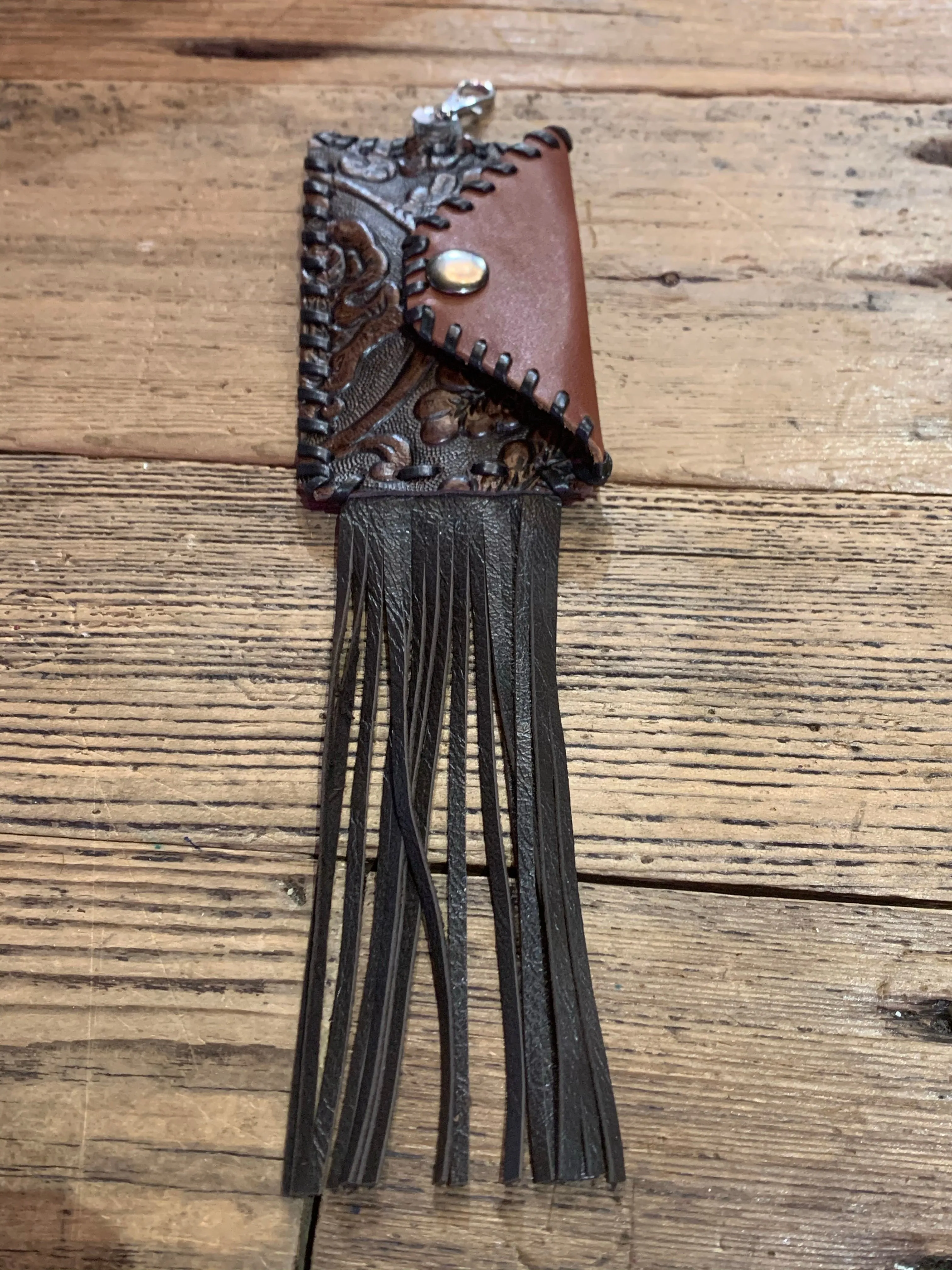 Leather Keychain Card Holder