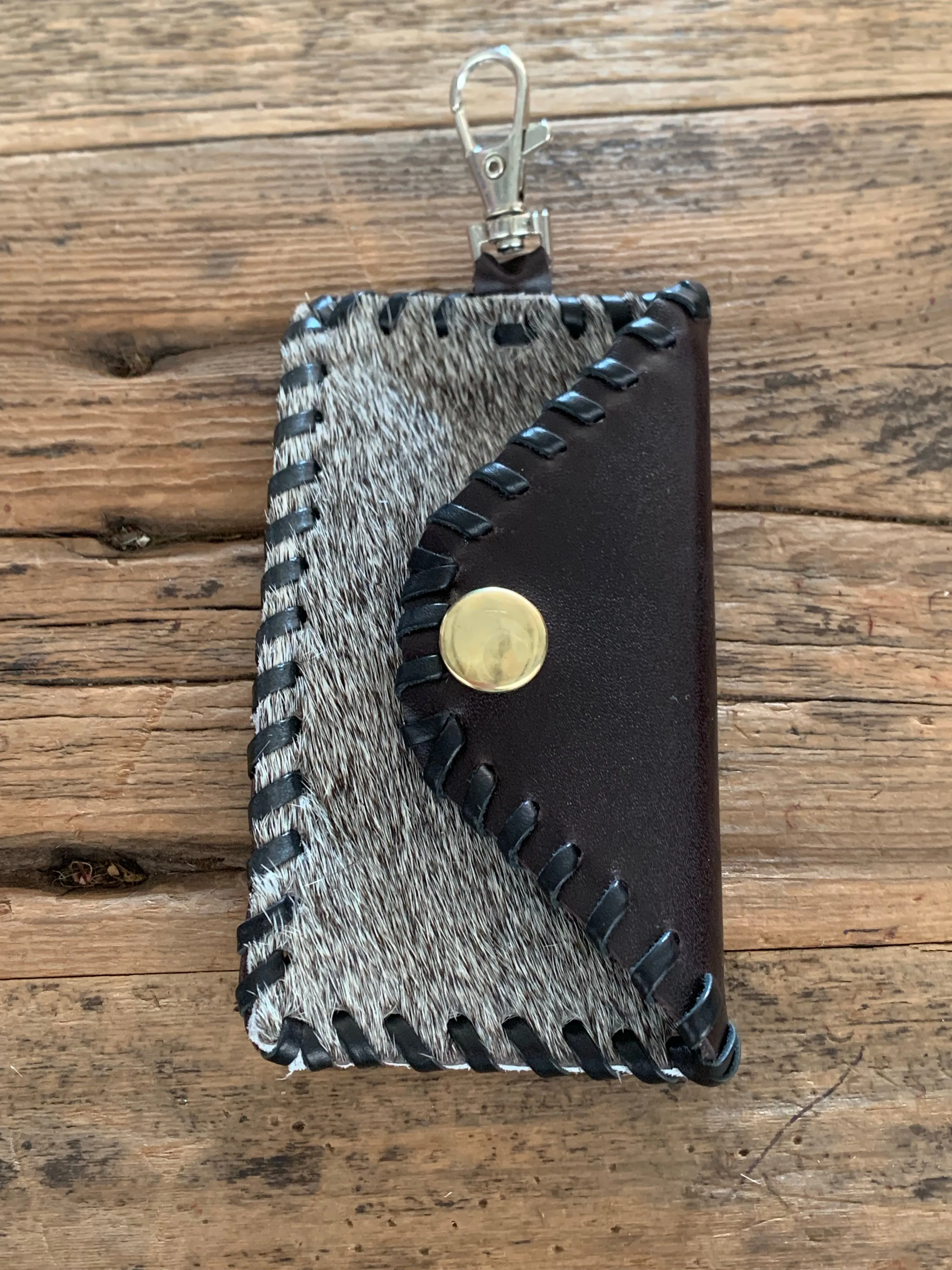 Leather Keychain Card Holder