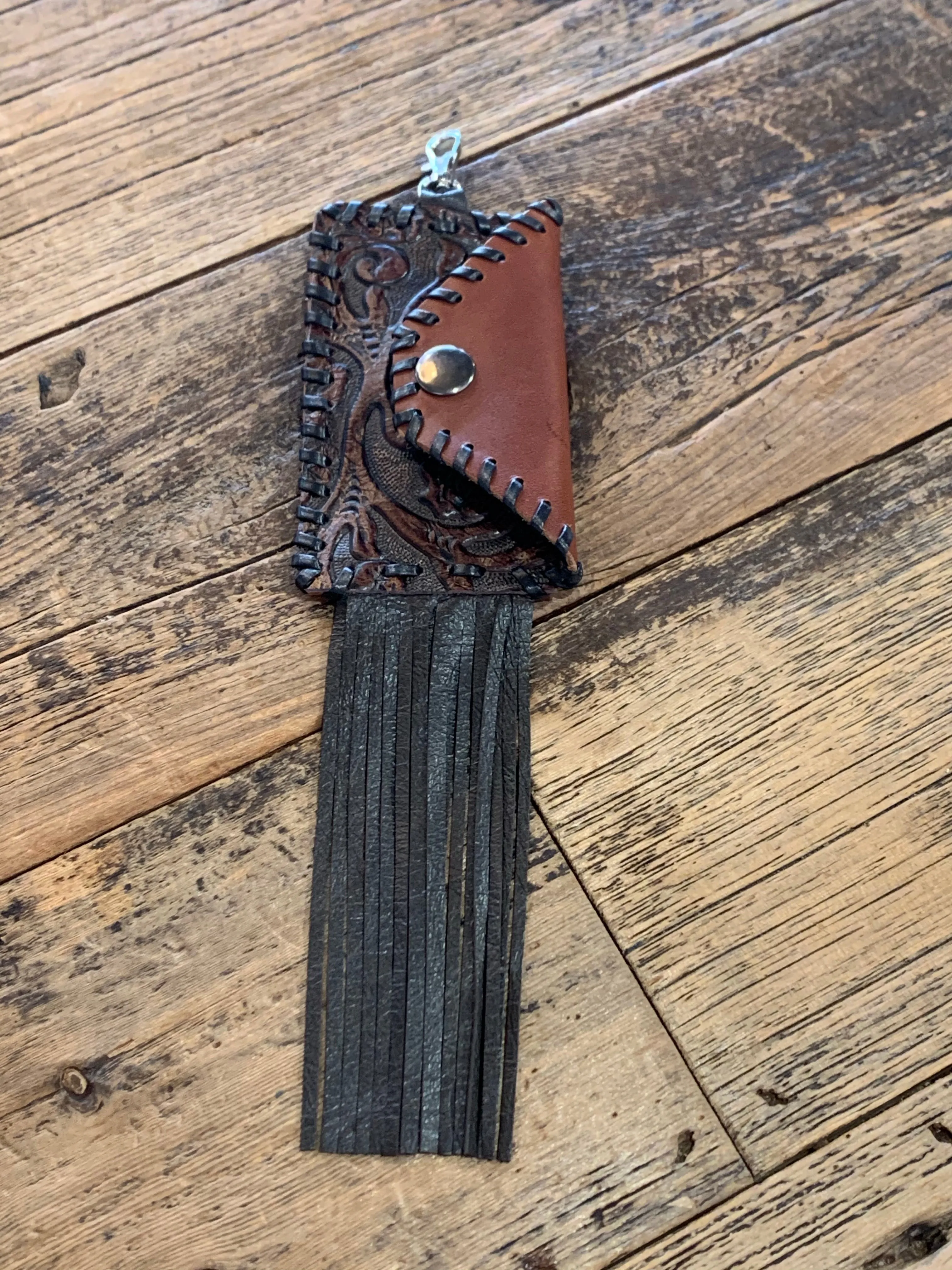 Leather Keychain Card Holder