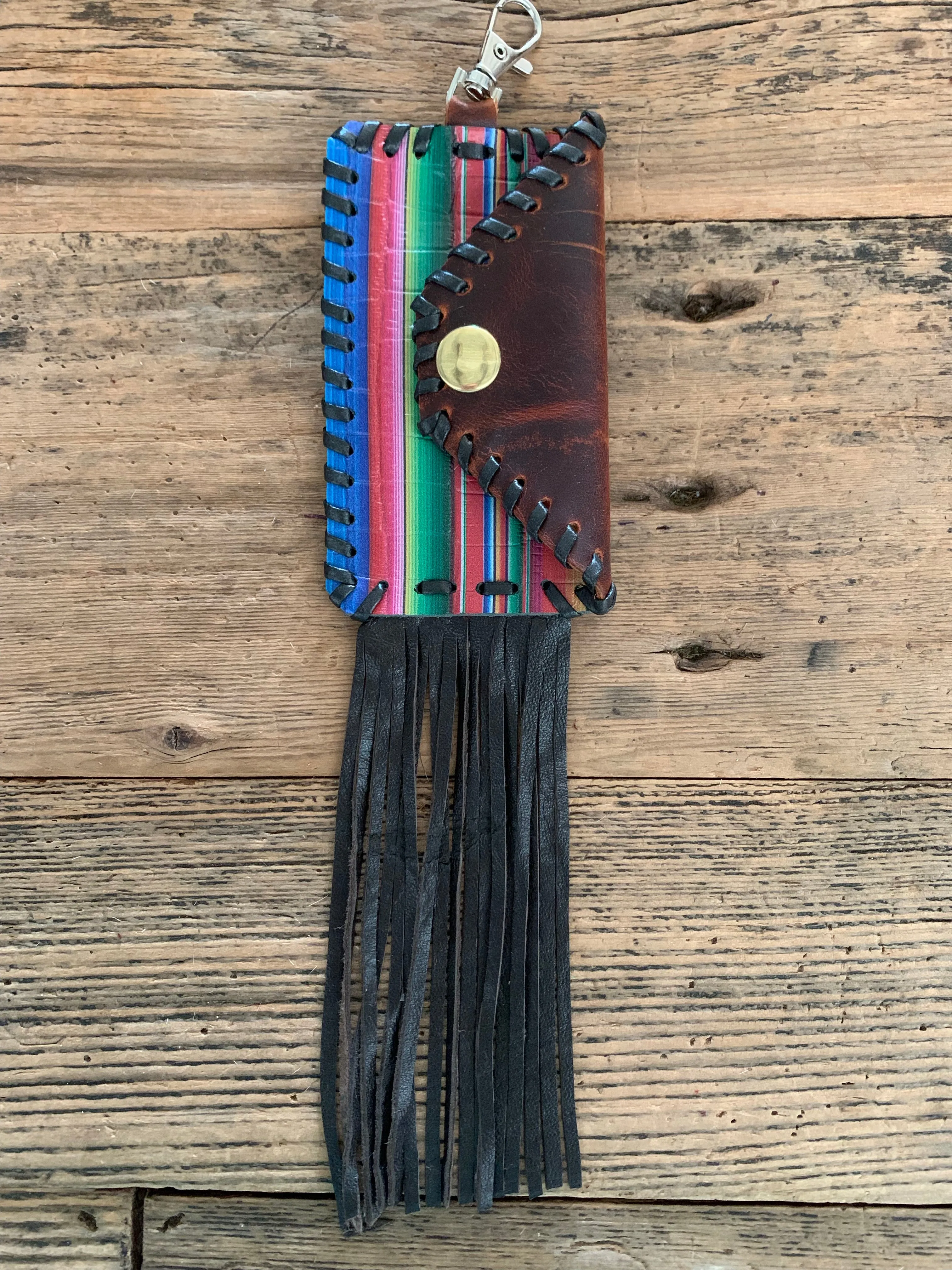 Leather Keychain Card Holder