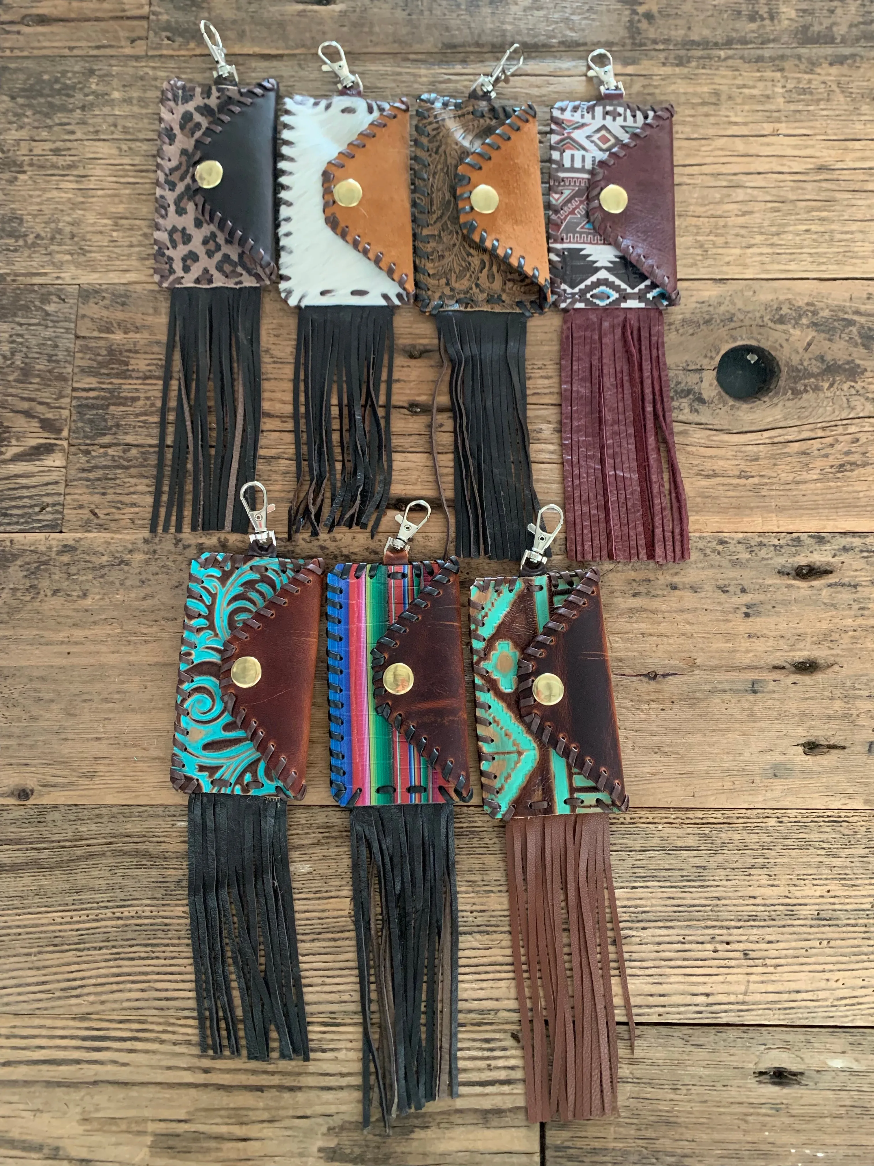 Leather Keychain Card Holder